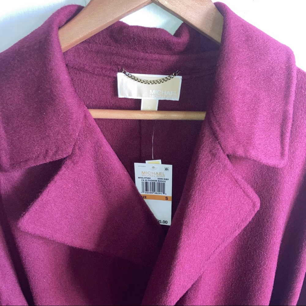 NEW Michael Kors Belted Wool Blend Felt Coat - Picture 6 of 11